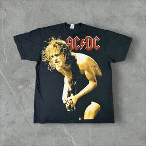 Vintage ACDC Angus Young Ballbreaker AOP XL Single Stitch Reprint Band T-Shirt